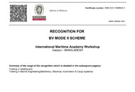 APPROVAL OF INTERNATIONAL MARITIME TRAINING WORKSHOP BY BUREAU VERITAS